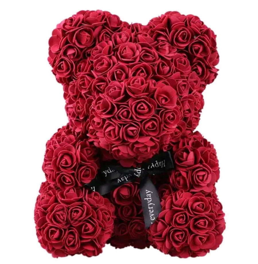 40cm Red Rose Bear
